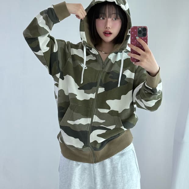 나이키 카모 후드집업