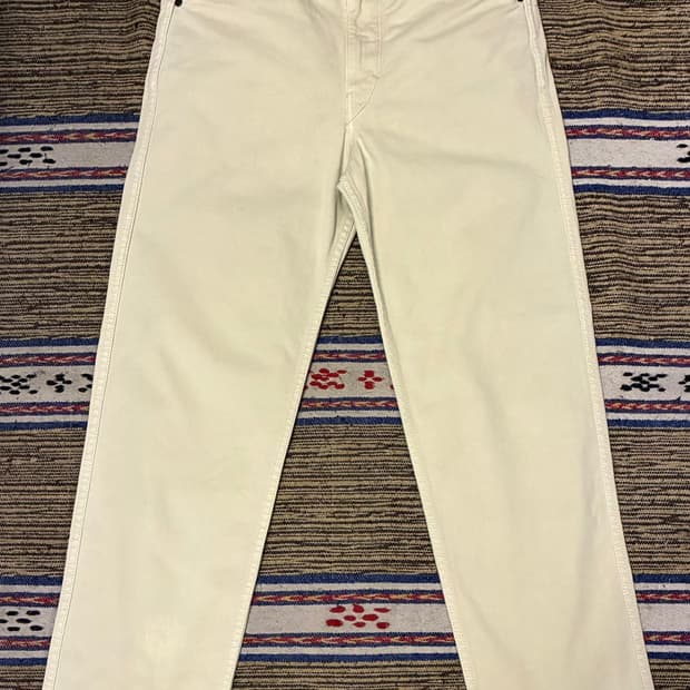 (48)LEMAIRE 르메르 에크루 스트레이트 데님팬츠 크림