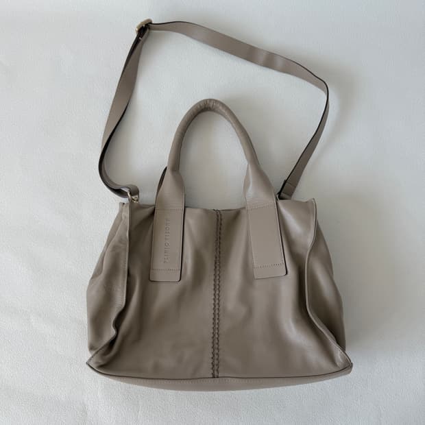 PLINIO VISONA 레더 크로스 토트백(ITALY)