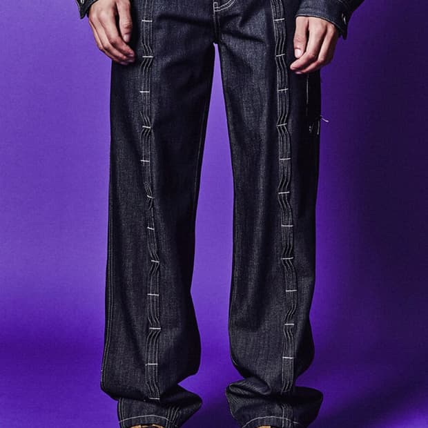 앤더슨벨 패치워크 웨이브 턱 와이드 팬츠 29