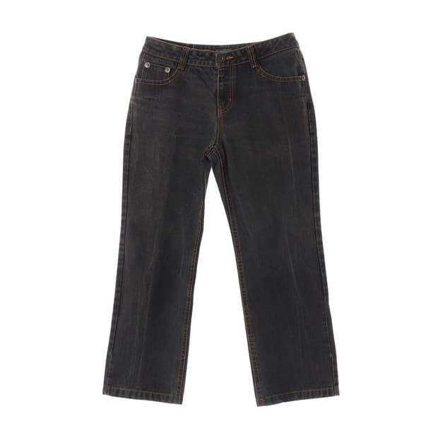 UGIZ 빈티지 무드 흑청 와이드 데님 팬츠 32