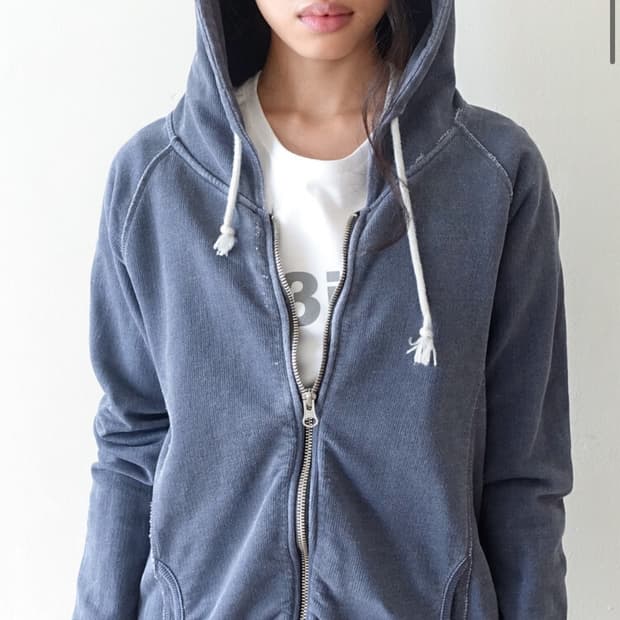 샵페어리 후드집업 washed lily hoodie (purple blu