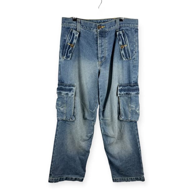 (F) 빈티지 카고 데님 팬츠