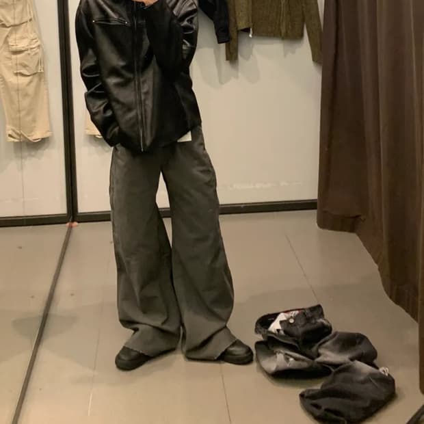 자라 팬츠 차콜