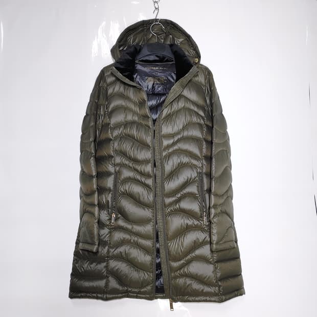 ANDREW MARC 앤드류 마크 여성 오리털 경량 후드 롱패딩