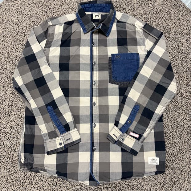 Lee 체크무늬 긴팔 셔츠