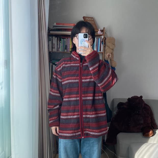 Converse 노르딕 패턴 후리스 오버사이즈