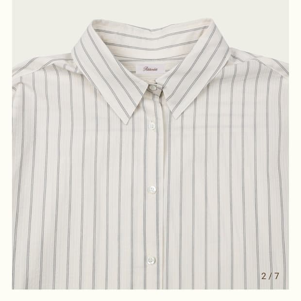 리본빛 ribbonbit Sini Striped Shirt