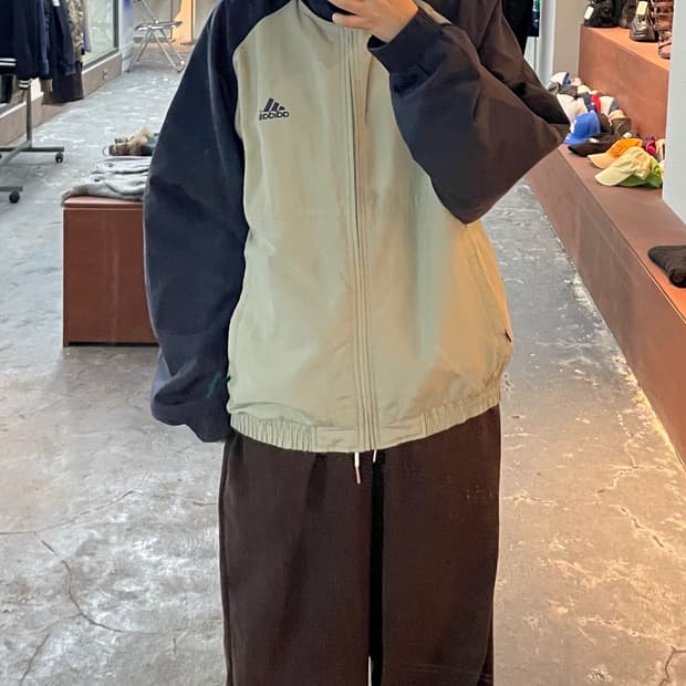 아디다스 올드스쿨 배색 후드 바람막이 자켓 H840