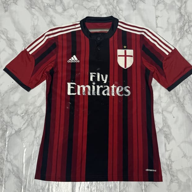 아디다스 ac밀란 홈 14-15 축구 유니폼 반팔