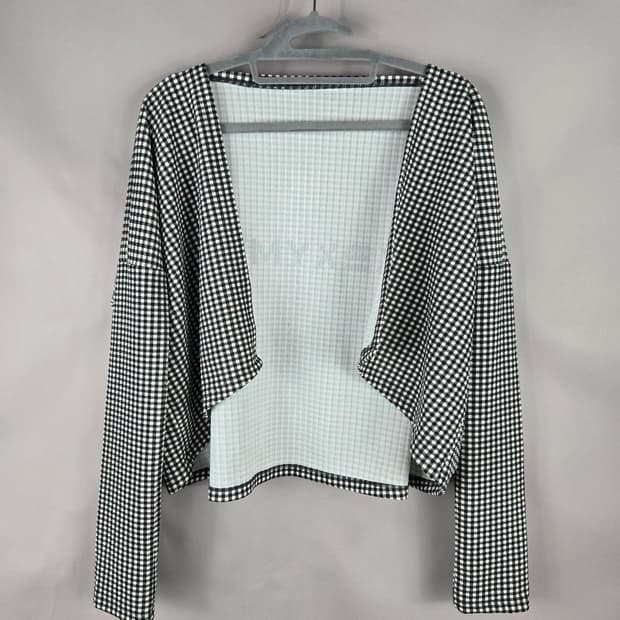 [무료배송]젝시믹스 M 여성 루즈핏 오픈 가디건 긴팔 체크