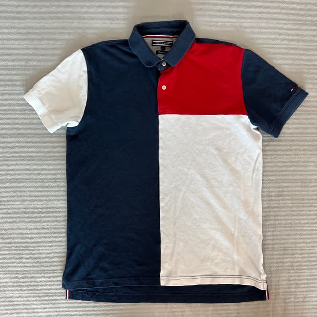 무료배송 - 타미 힐피거 PK 카라 반팔티셔츠(화이트/네이비/레드) L