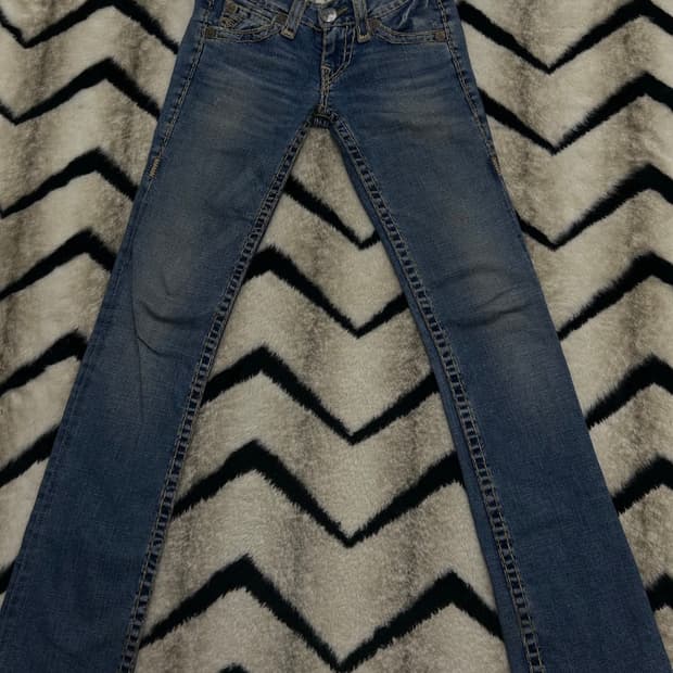 트루릴리전 로우라이즈 스트레이트 팬츠