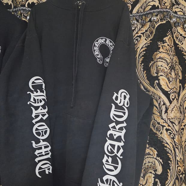 [정품] 크롬하츠 메티보이 촘퍼 홀스슈 후드티 블랙 XL