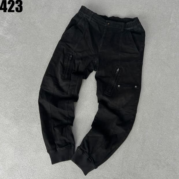 내셔널지오그래픽 블랙 카고 조거팬 m
