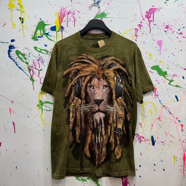 The Mountain DJ Lion 그래픽 티셔츠 M