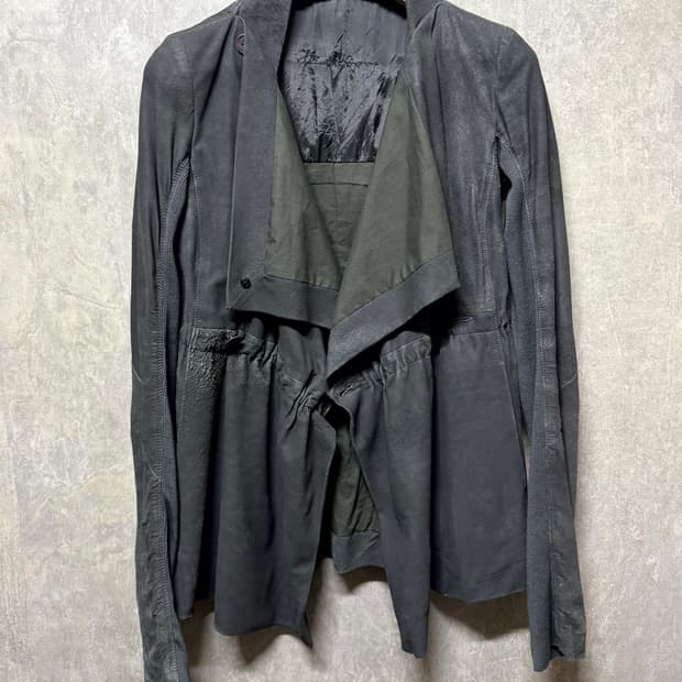 38 / Rick Owens 릭오웬스 셔링 레더 자켓