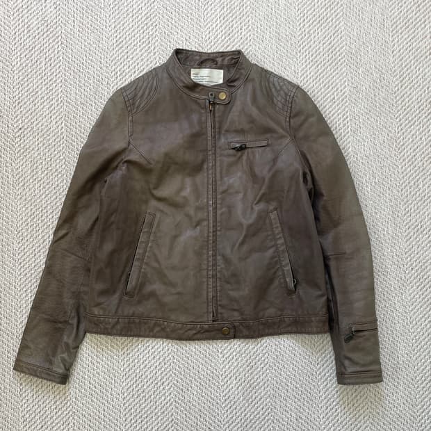 빈티지 싱글라이더  브라운 돈피 레더 자켓 