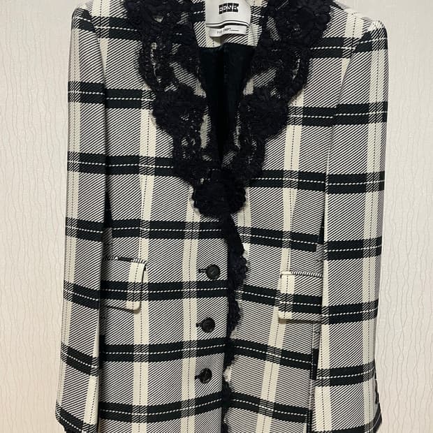 잉크 EENK 체크 레이스 자켓 (+옷걸이,비닐)