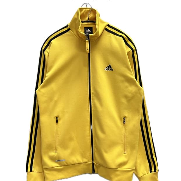 (100) 아디다스 삼선 트랙탑 져지 옐로우/블랙