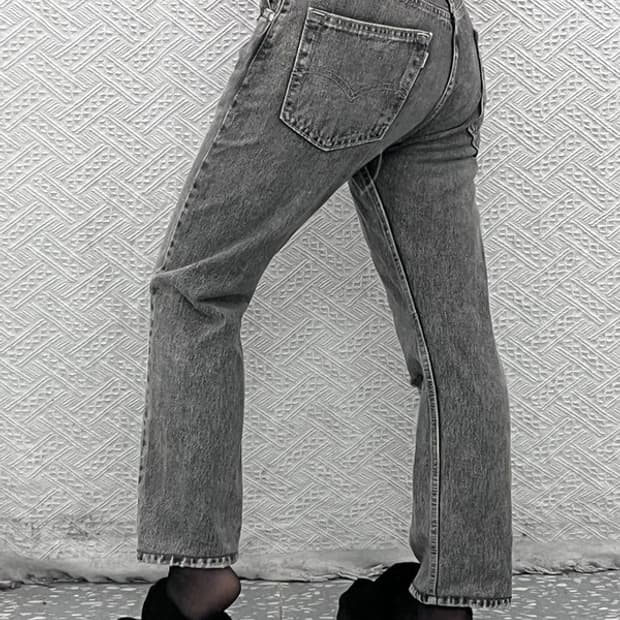 리바이스 실버탭 디스트로이드 흑청 데님팬츠 28인치 C07396