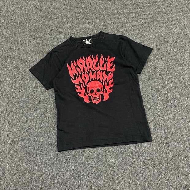 OS)크림소다 미라클 우먼 빈티지 펑크 스컬 반팔