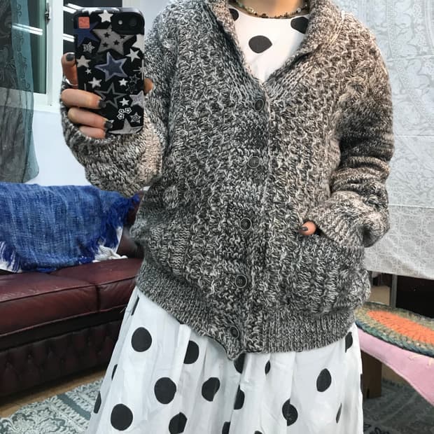 Special 빈티지 숄카라 니트 가디건 