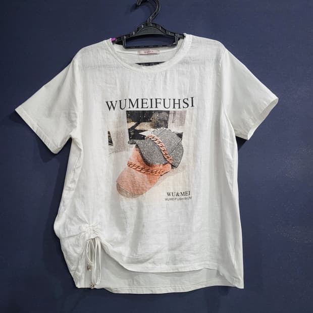 린넨 셔링 스톤 블라우스