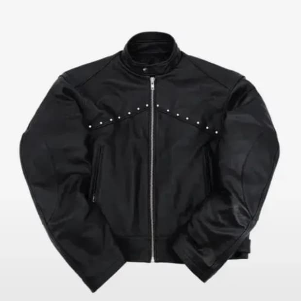 선데이오프클럽 Cow Leather Puffy Sleeve Parka -