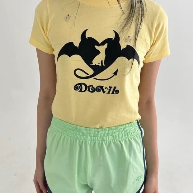 샵페어리 polite devil petit shirt (yellow)