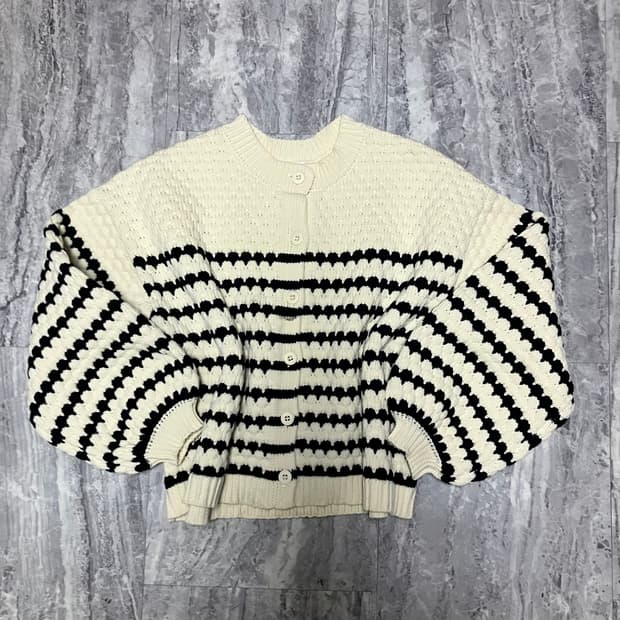 일본빈티지 올드스쿨아메카지 모리걸너드남 스트라이프코위찬니트