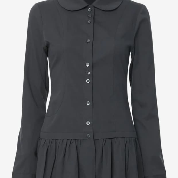 플레어업 Dani Frill Shirts 셔츠치마 차콜 (사이즈 1)