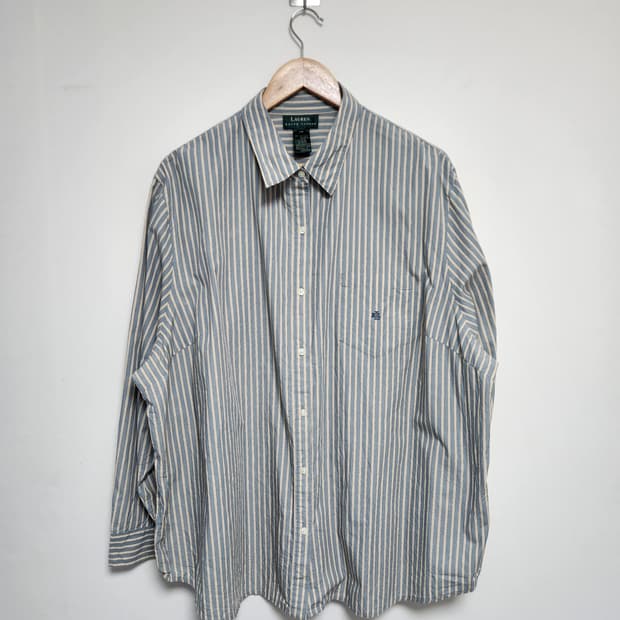 폴로Polo 스트라이프 코튼 셔츠 3XL - S174