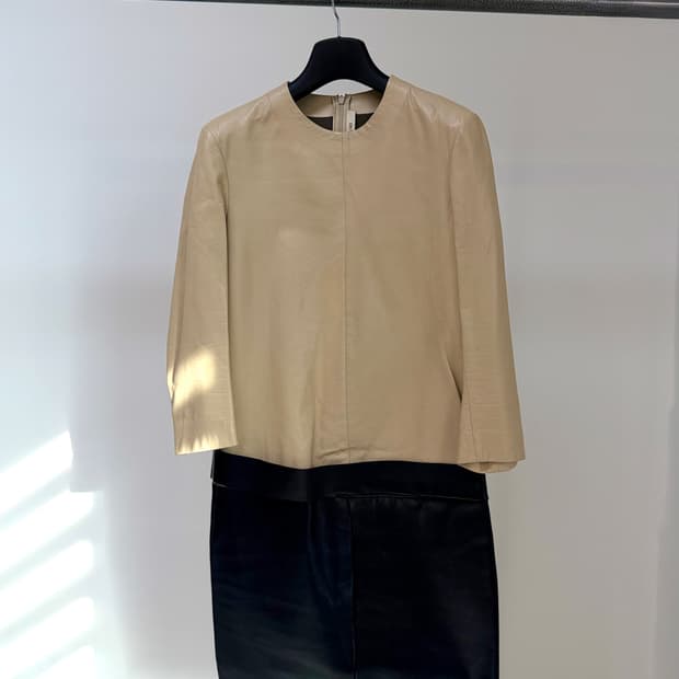 셀린 가죽 원피스(34)