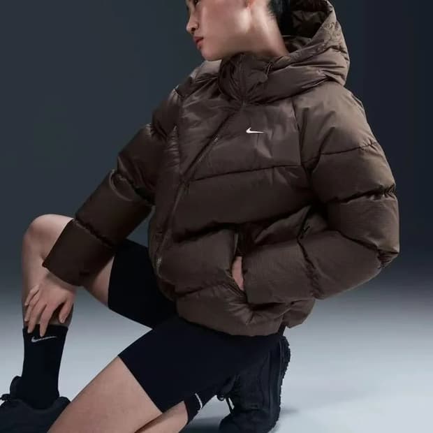 나이키 윈드푸퍼 스톰핏 숏패딩 브라운