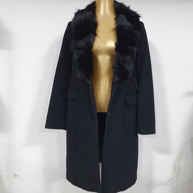 (100) 아날도바시니 폭스퍼 울 코트