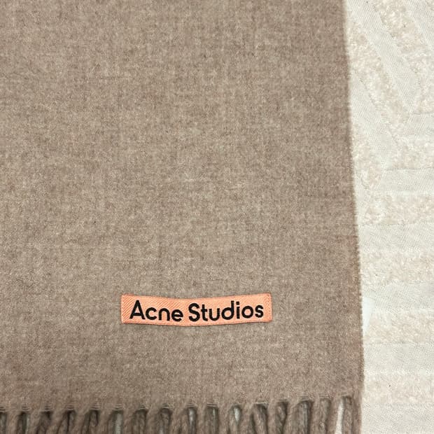 S급) 아크네 스튜디오 내로우 울 프린지 머플러 오트밀 멜란지