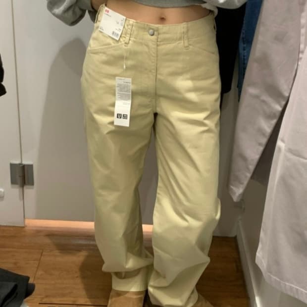 [새상품] uniqlo U 유니클로U 코튼 와이드팬츠 베이지 르메르