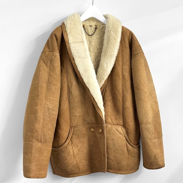 80~90s 빈티지 쉽스킨 시어링 무스탕 자켓