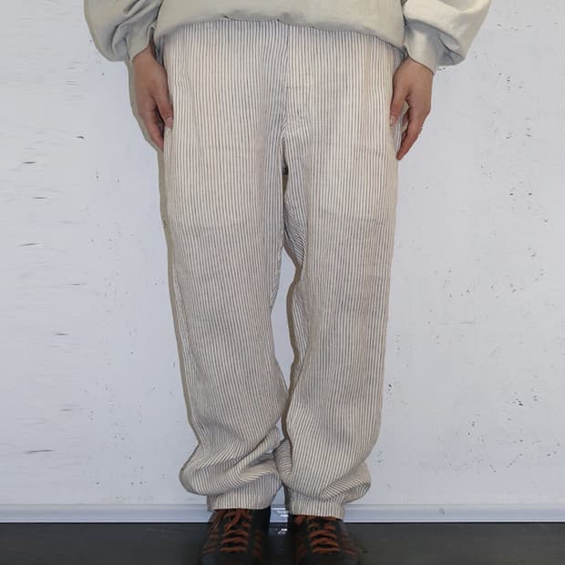 아르마니 꼴레지오니 스트라이프 린넨 팬츠