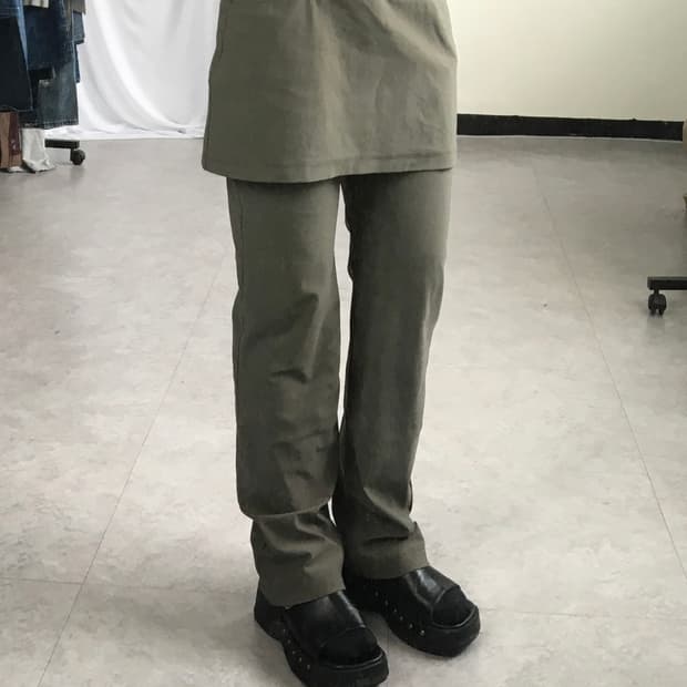 skirt layered track pants