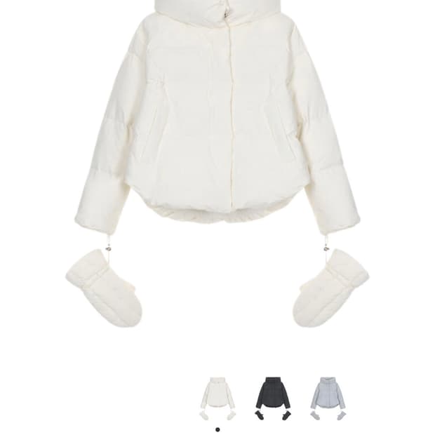 (W) 온앤온 옵셔널 글러브 구스 다운 점퍼 아이보리