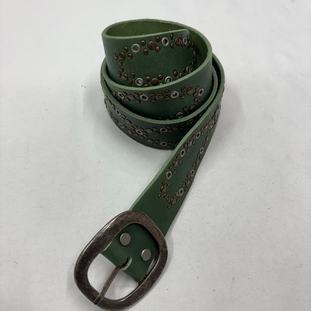 빈티지 웨스턴 자가드 스터드 버클 벨트