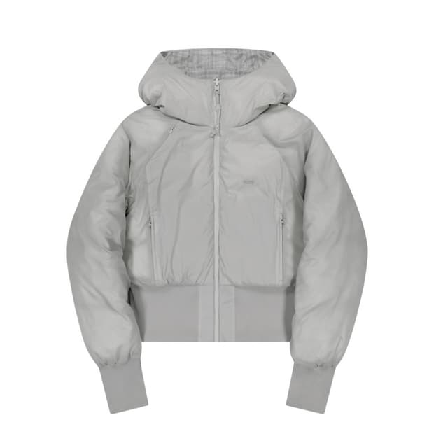 새제품) 오호스 리버시블 체크 패딩