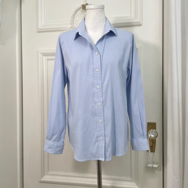 blue stripe basic spring shirt(size-11)