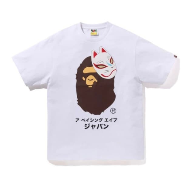 베이프 여우 가면 키츠네 마스크 반팔 티셔츠