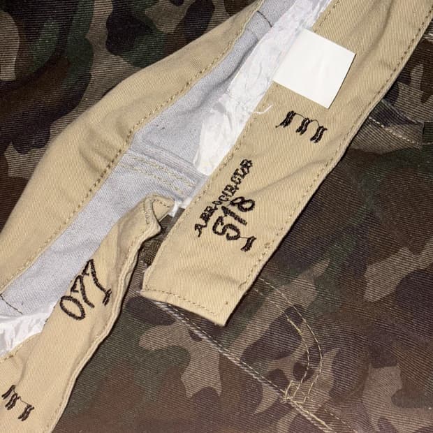 갸루느낌 세미부츠컷 로우라이즈 카모팬츠