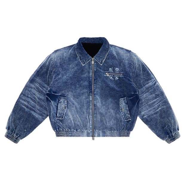 Sunwashed Embroidered Cropped Hoodie 