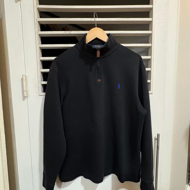 폴로코튼반집업티셔츠