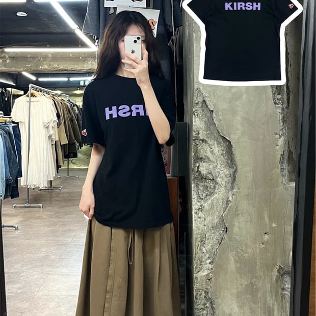 키르시 빅로고 반팔티 블랙 #csz4079